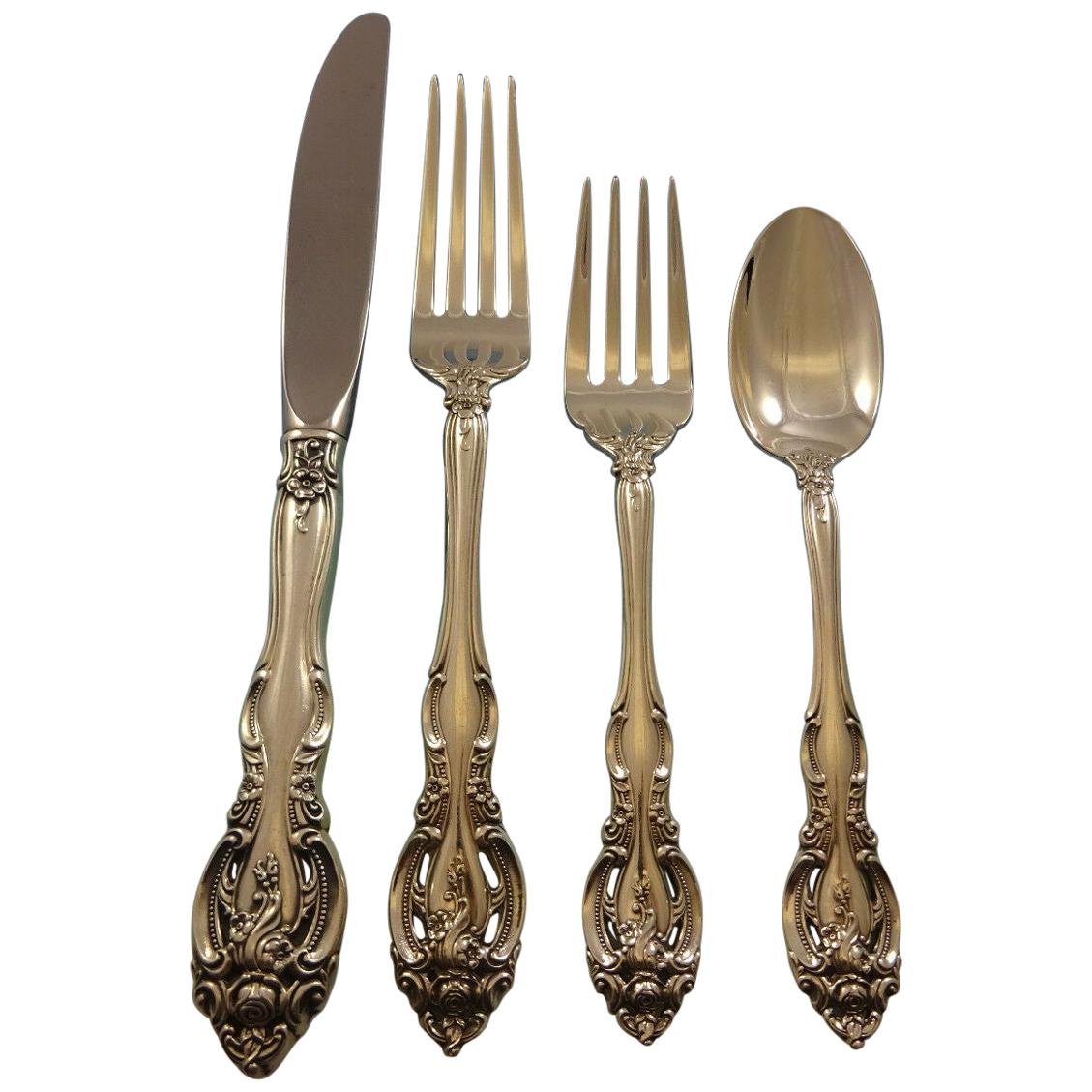 La Scala by Gorham Sterling Silver Flatware Set For 12 Service 48 Pieces For Sale