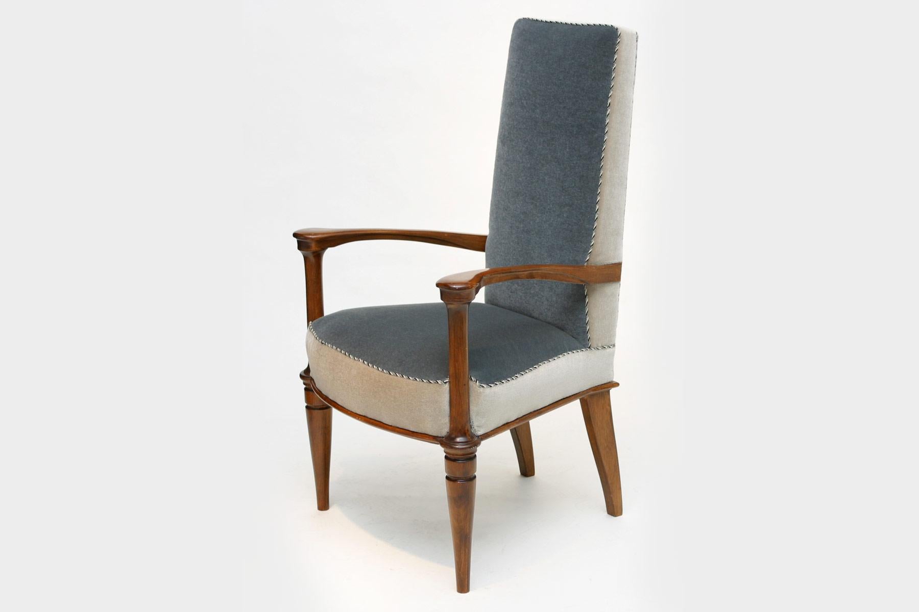 Custom Armchair in the style of Jules Leleu by Bourgeois Boheme Atelier
Custom Wood Finishing and Upholstery work included in the price of each chair.
Customer provides fabric (COM).