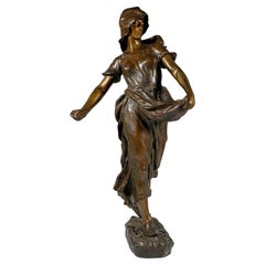 La Sémeuse", gran figura de bronce Art Nouveau según Oscar Roty, Viena, ca. 1899