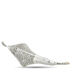 La Serlas Platinum 4.43ct Diamond and Sapphire Calla Lily Brooch LS21-020226