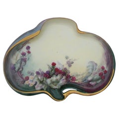 Antique La Seynie, Hand Painted & Gilded Limoges Cabinet Tray, France, circa 1910