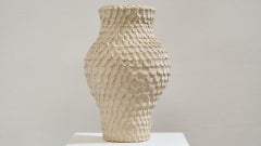La Sirene Beige Sandstone Vase by Lou Thomas