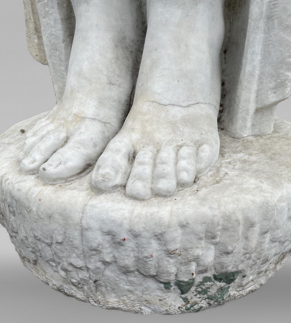 La Sortie du bain – Young woman, monumental Art Deco sculpture For Sale 2