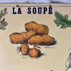 La Soupe – Original Émile Deyrolle French Mounted & Hanging Offset Lithograph