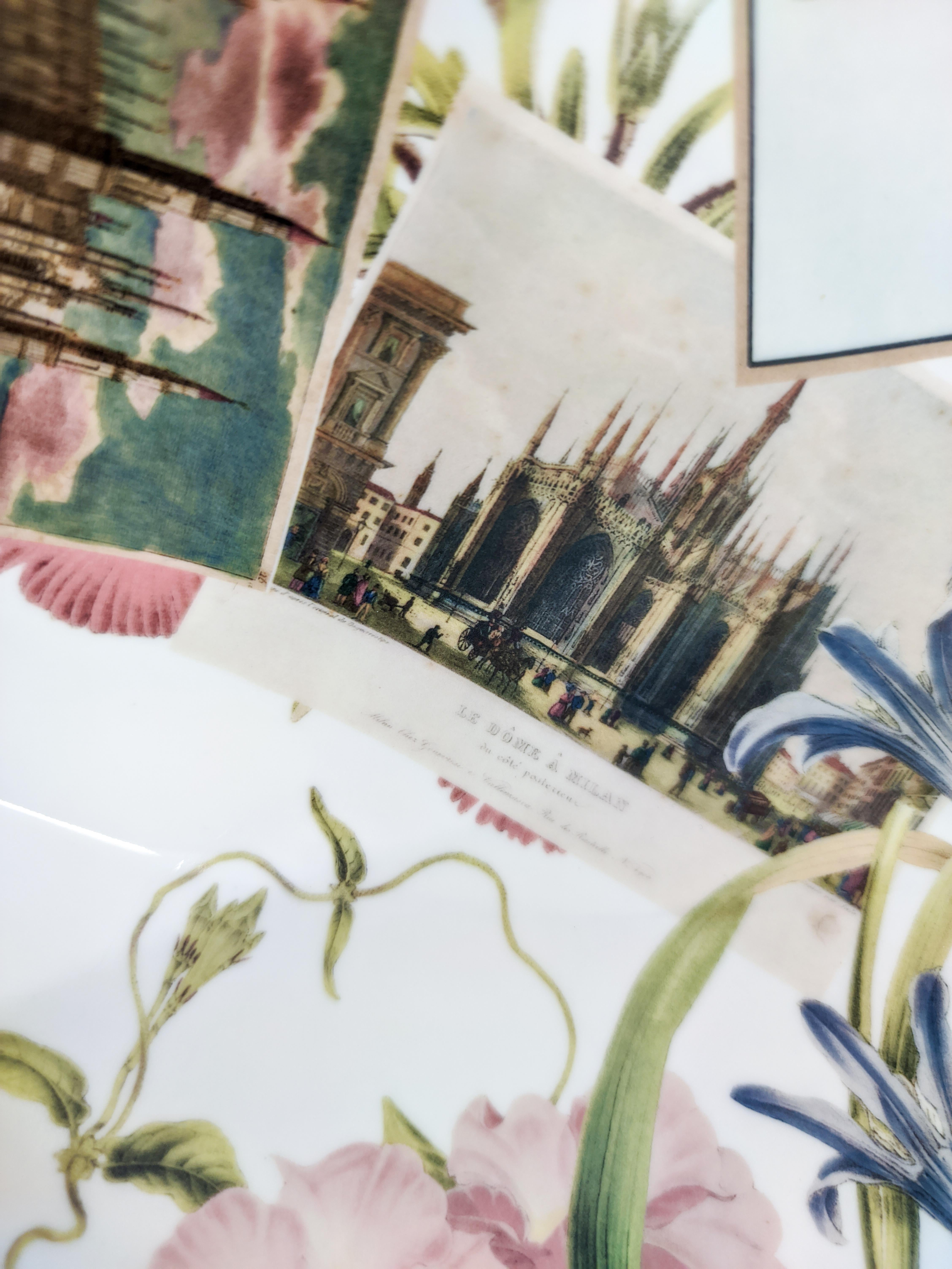 La Storia Infinita, Zeitgenössische dekorierte Porzellanschale von Vito Nesta  (Geformt) im Angebot