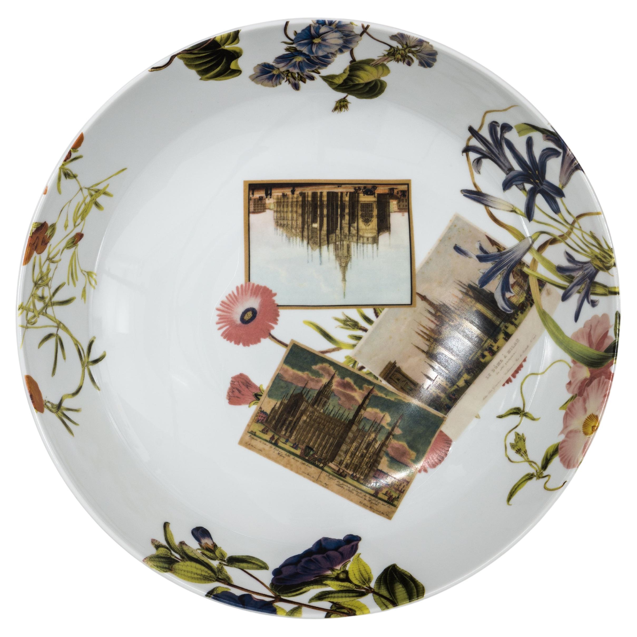 La Storia Infinita, diseño contemporáneo de cuenco de porcelana decorado de Vito Nesta