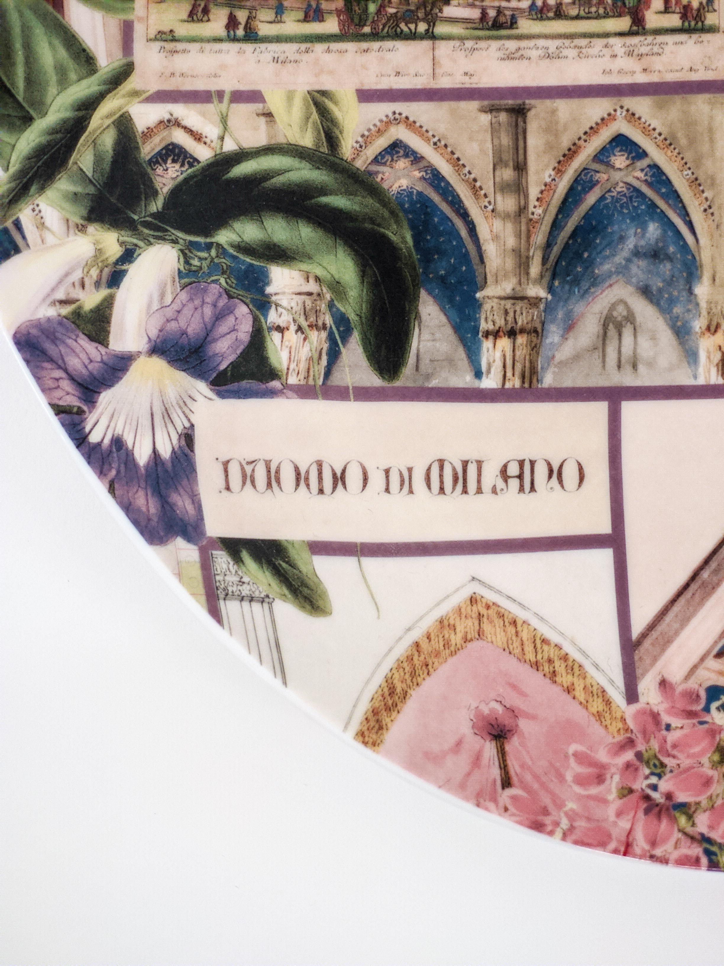 La Storia Infinita, Zeitgenössisches dekoriertes Porzellantablett von Vito Nesta  (Italian) im Angebot