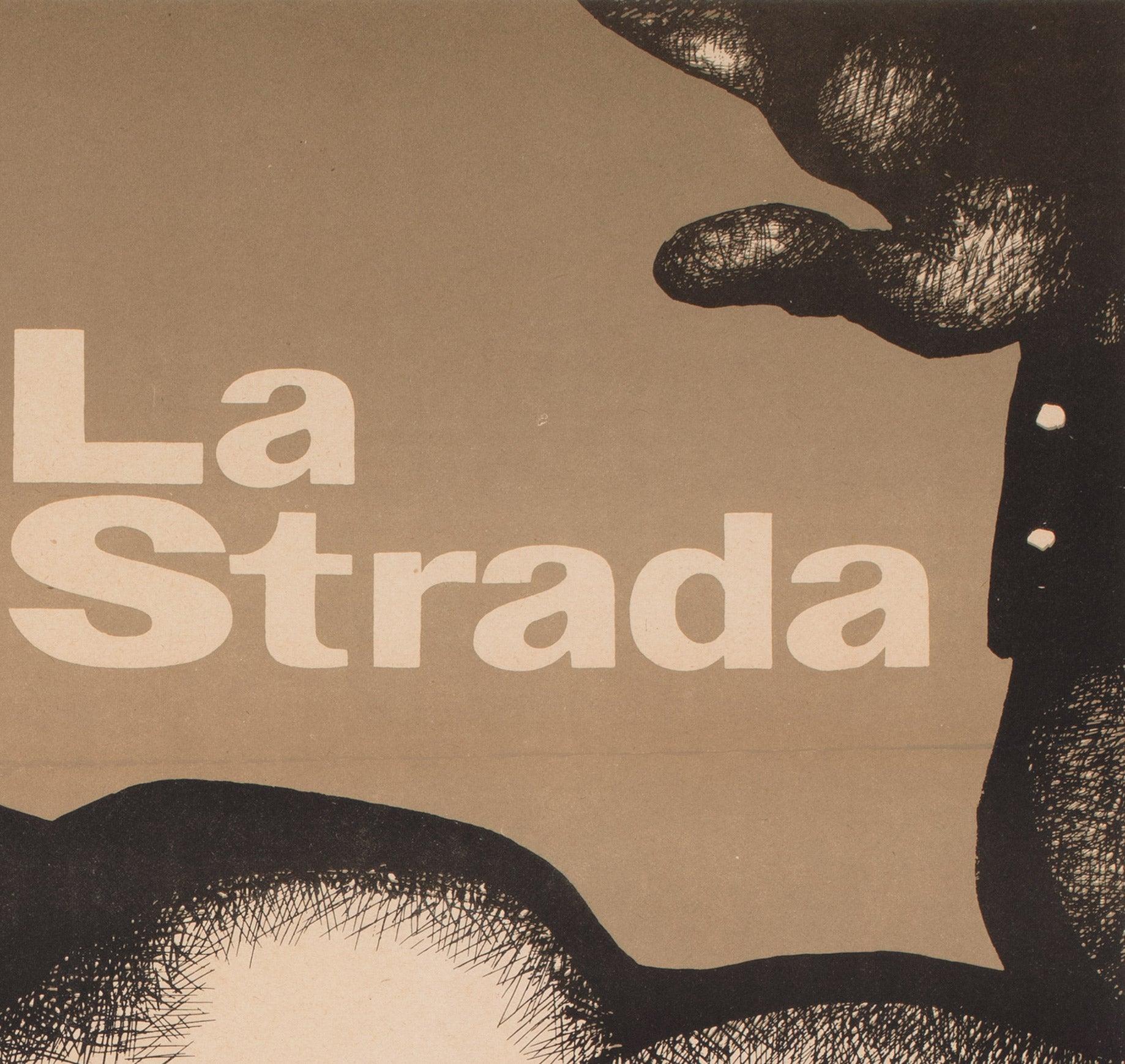 La Strada 1961 Affiche de film de l'Allemagne de l'Est, Ebel Hegewald Excellent état - En vente à Bath, Somerset