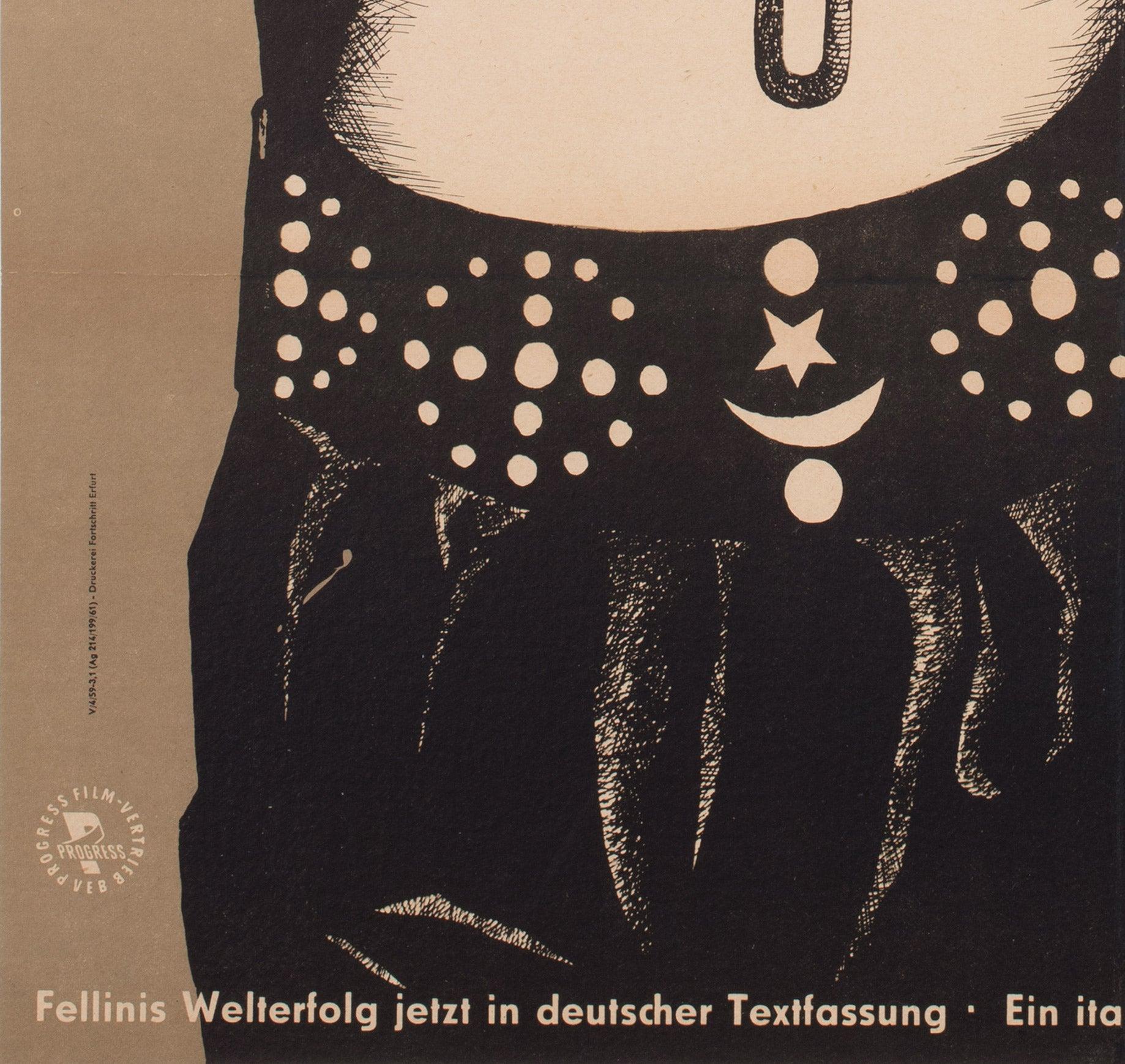La Strada 1961 Affiche de film de l'Allemagne de l'Est, Ebel Hegewald en vente 1