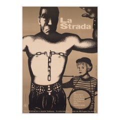 La Strada 1961 East German Film Poster, Ebeling Hegewald