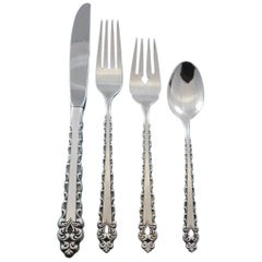 La Strada by International Sterling Juego de cubiertos de plata de ley 28 piezas