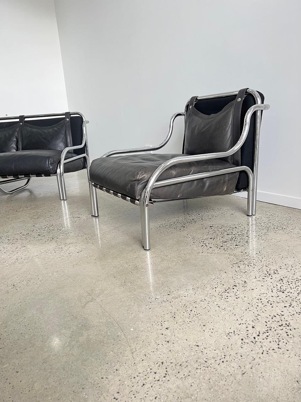 „La Stringa“ von Gae Aulenti für Poltronova, Sofa mit zwei Sesseln, 1960er Jahre im Zustand „Gut“ im Angebot in Byron Bay, NSW