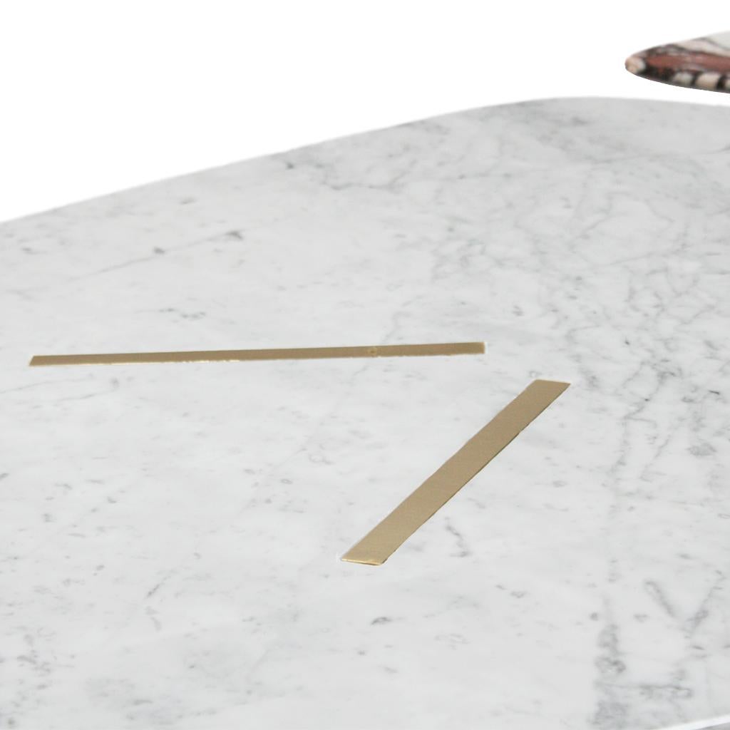 L.A. Studio Contemporary Modern Marble and Brass Italian Dining Table 6