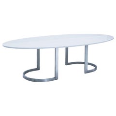 L.A. Studio Contemporary Modern Marble and Steel Italian Center Table