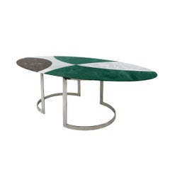 L.a. Studio A Tavolo da pranzo italiano moderno in marmo e acciaio