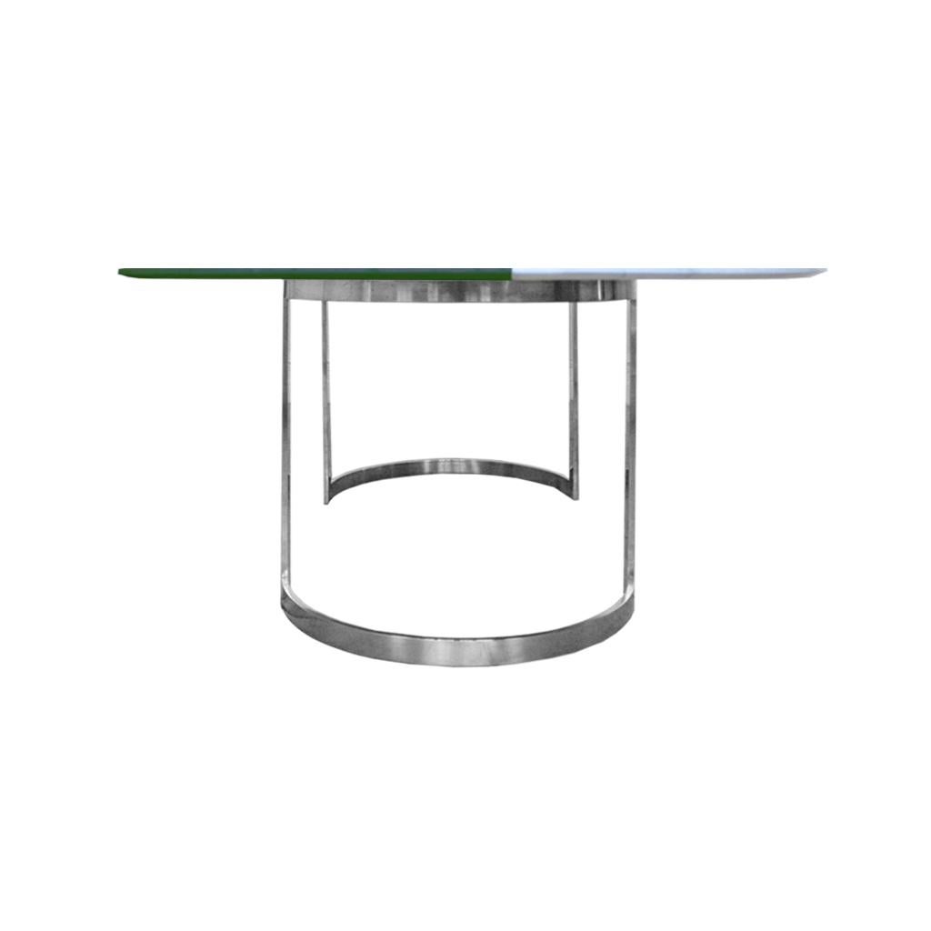 L.a. Studio Contemporary Modern Marble and Steel Italian Dining Table In Good Condition For Sale In Madrid, ES
