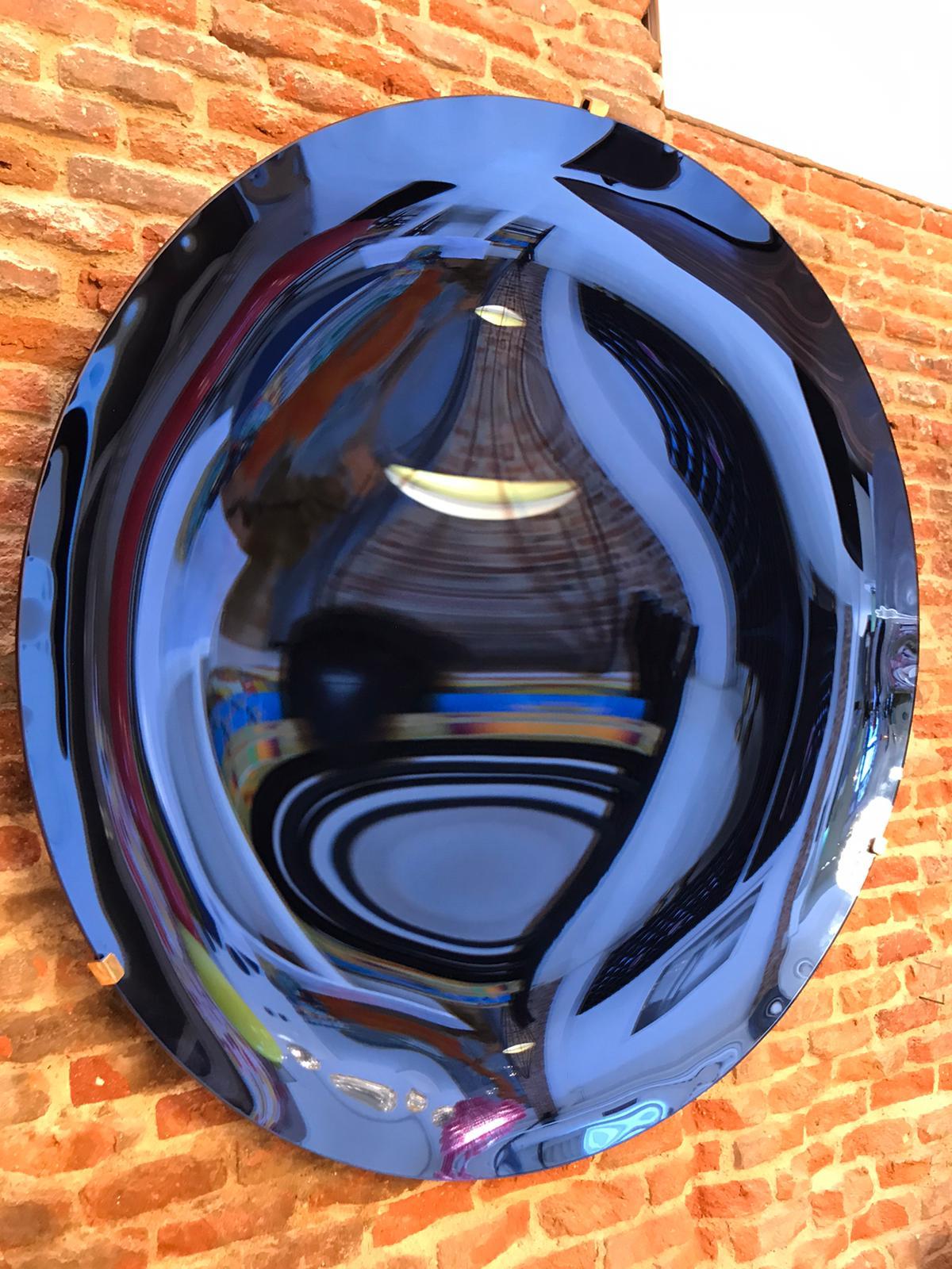 L.A. Studio Contemporary Modern Sculptural Concave Glass Italian Mirror 7