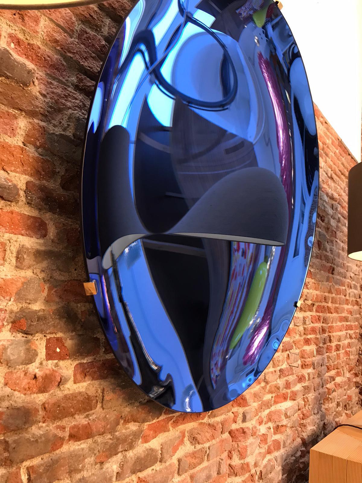 L.A. Studio Contemporary Modern Sculptural Concave Glass Italian Mirror 8