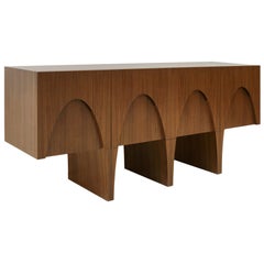 L.A. Studio Contemporary Modern Teak and Lemongrass Wood Sideboard