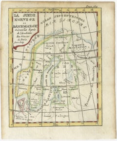 La Suede, Norvege et Danemarck – Decorative Antique Scandinavian Map, ca.1750