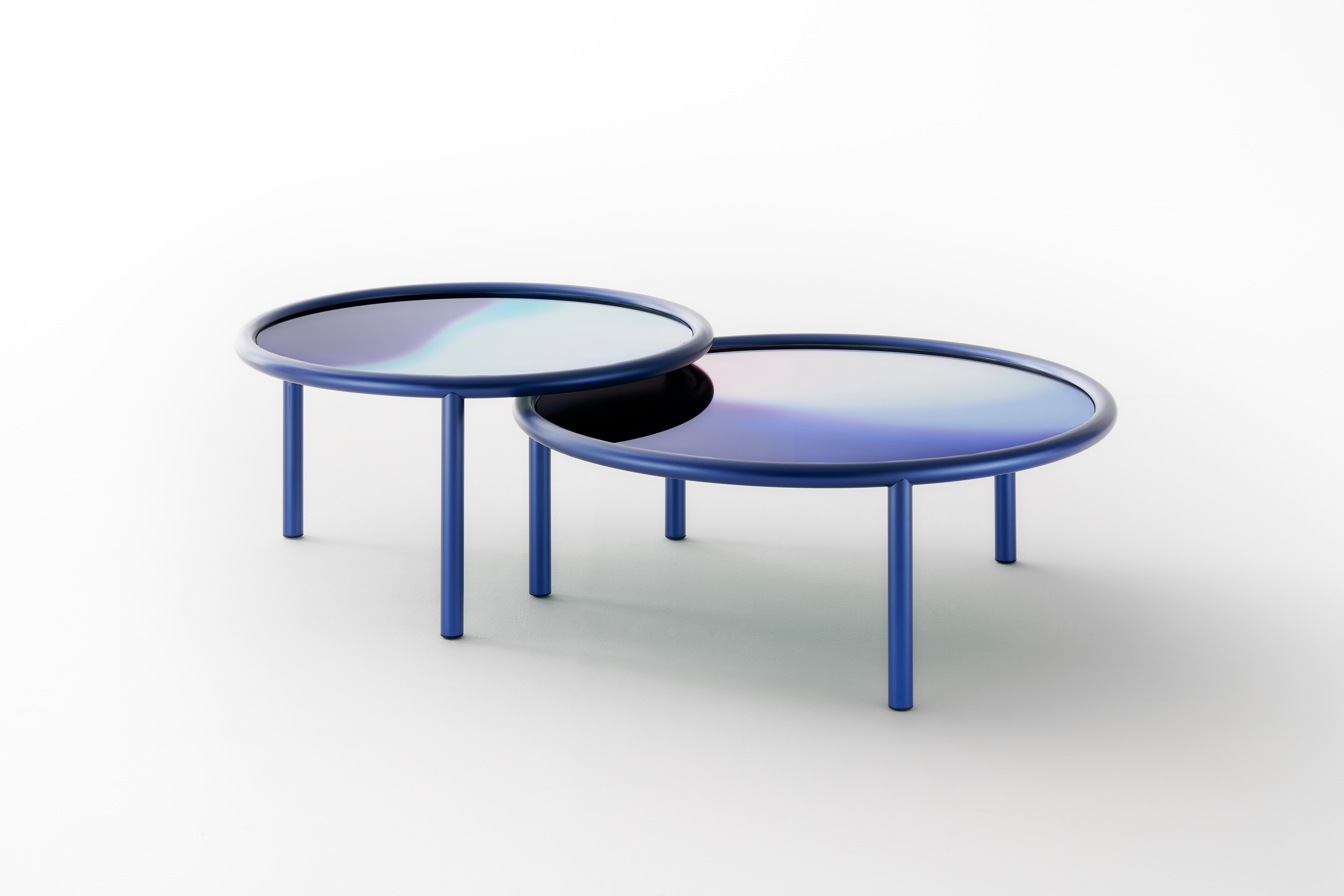Moderne Table bleu nuit L.A. Sunset de Patricia Urquiola, Glas Italia en stock en vente