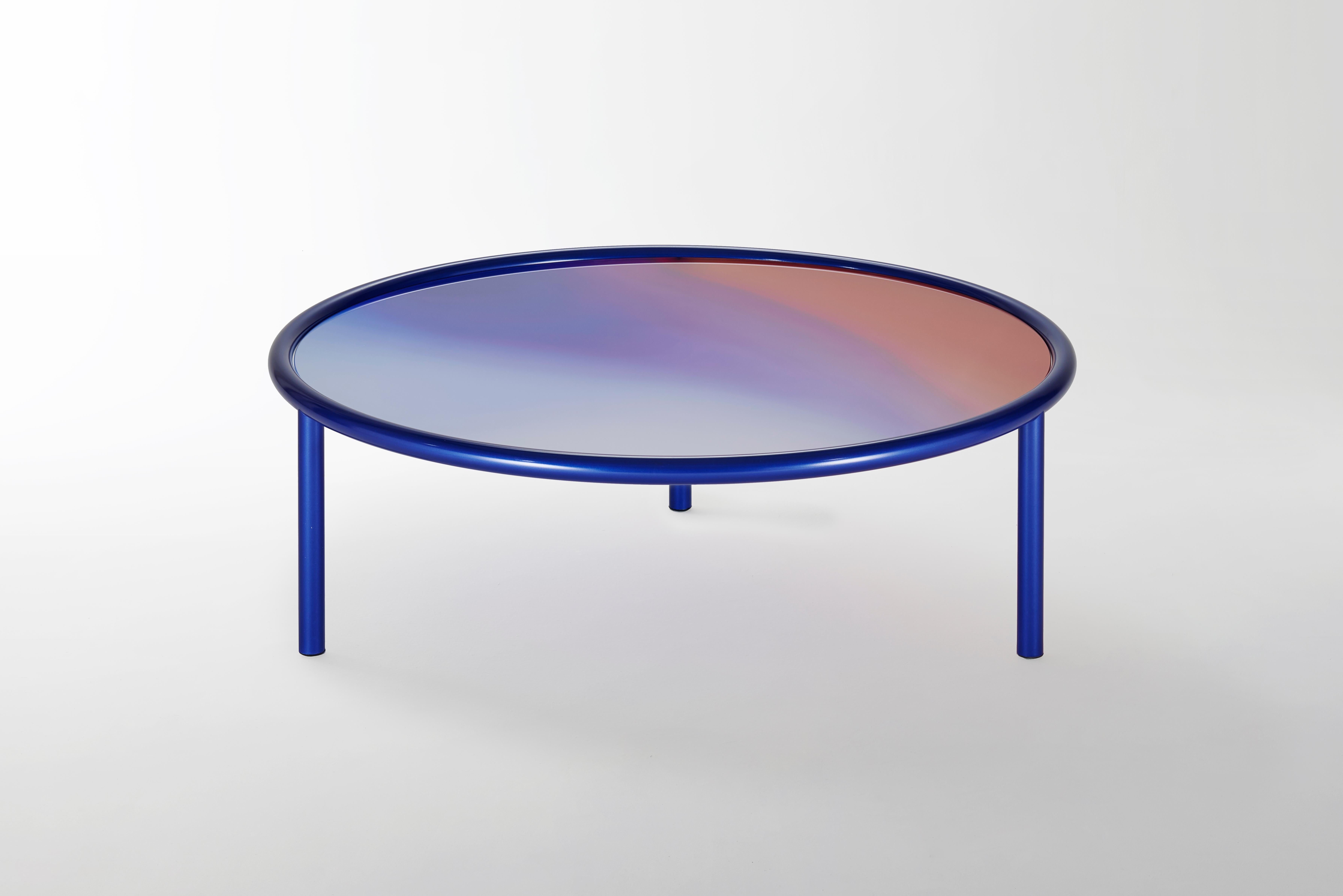 italien Table bleu nuit L.A. Sunset de Patricia Urquiola, Glas Italia en stock en vente