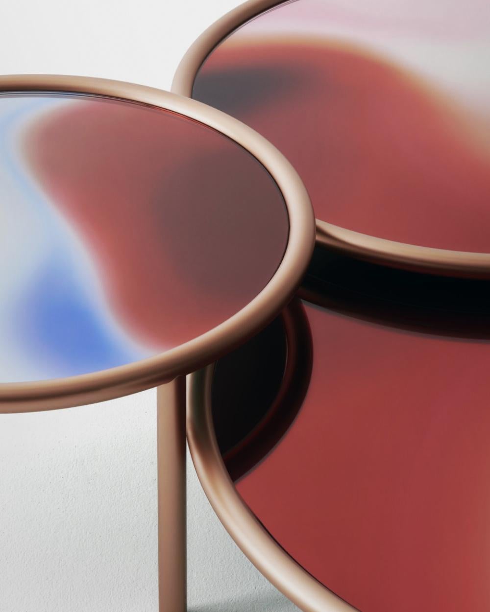 Laminé Table bleu nuit L.A. Sunset de Patricia Urquiola, Glas Italia en stock en vente