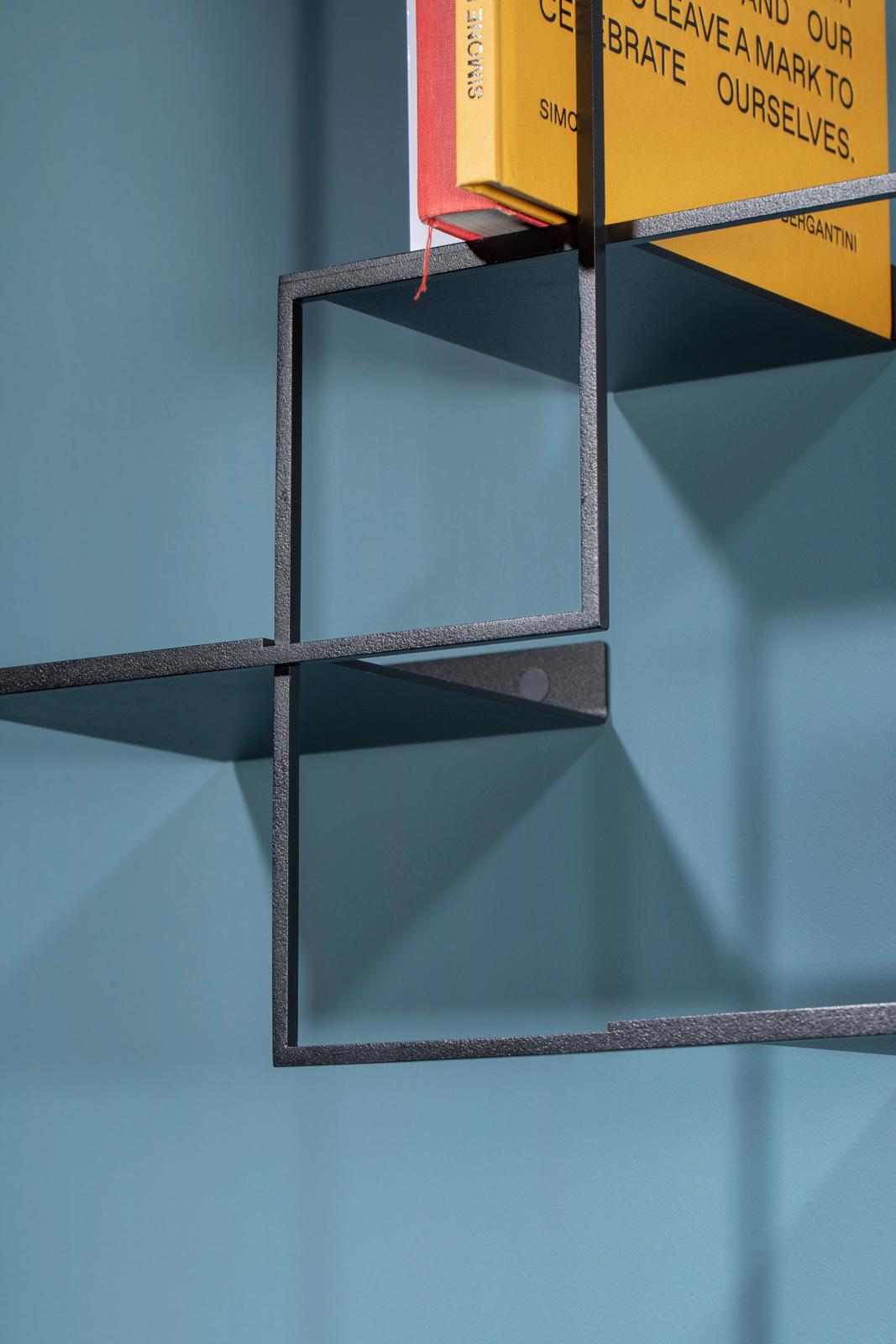 Minimalist La Superleggera Small Shelves System, Black For Sale