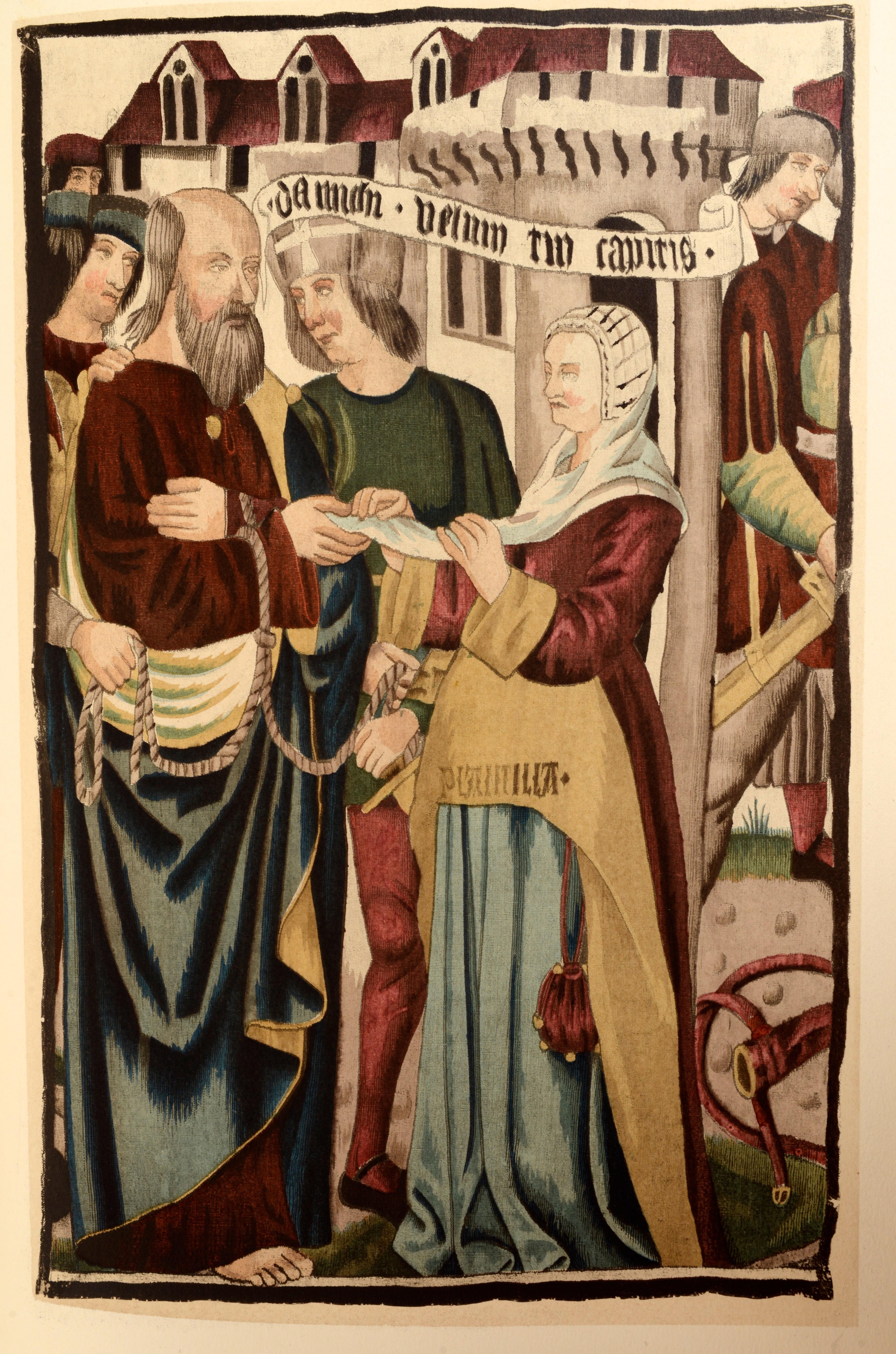 Début du 20ème siècle La Tapisserie Gothique de Goeblins, 1ère édition, reliée en cuir, copie de présentation  en vente
