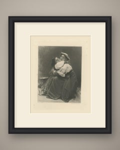 La Tenerezza, Italian Woman Embracing a Girl after Léon Bonnat, circa 1880