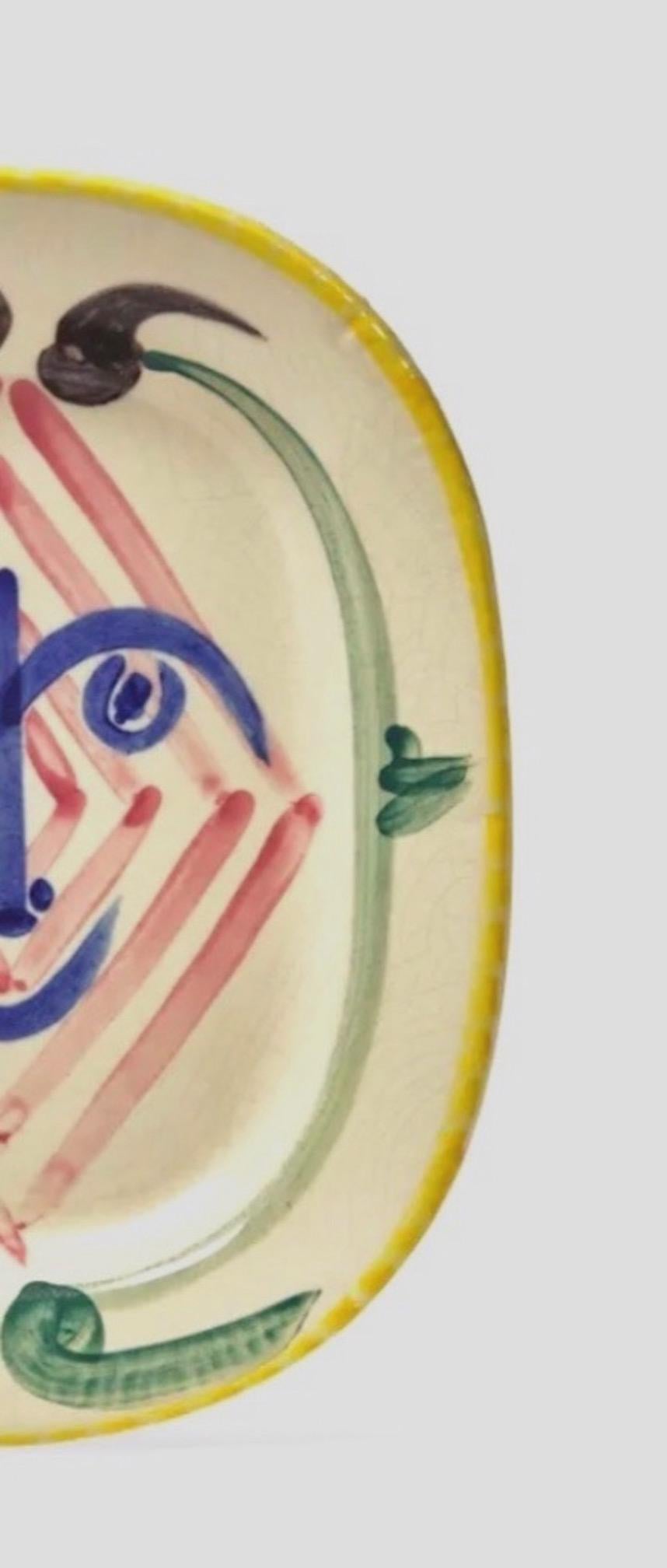 Moderno Piastra La Tete de Faune (A.R. 51) Picasso Madoura in ceramica in vendita