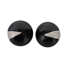 Onyx- und Diamant-Ohrringe von Triomphe