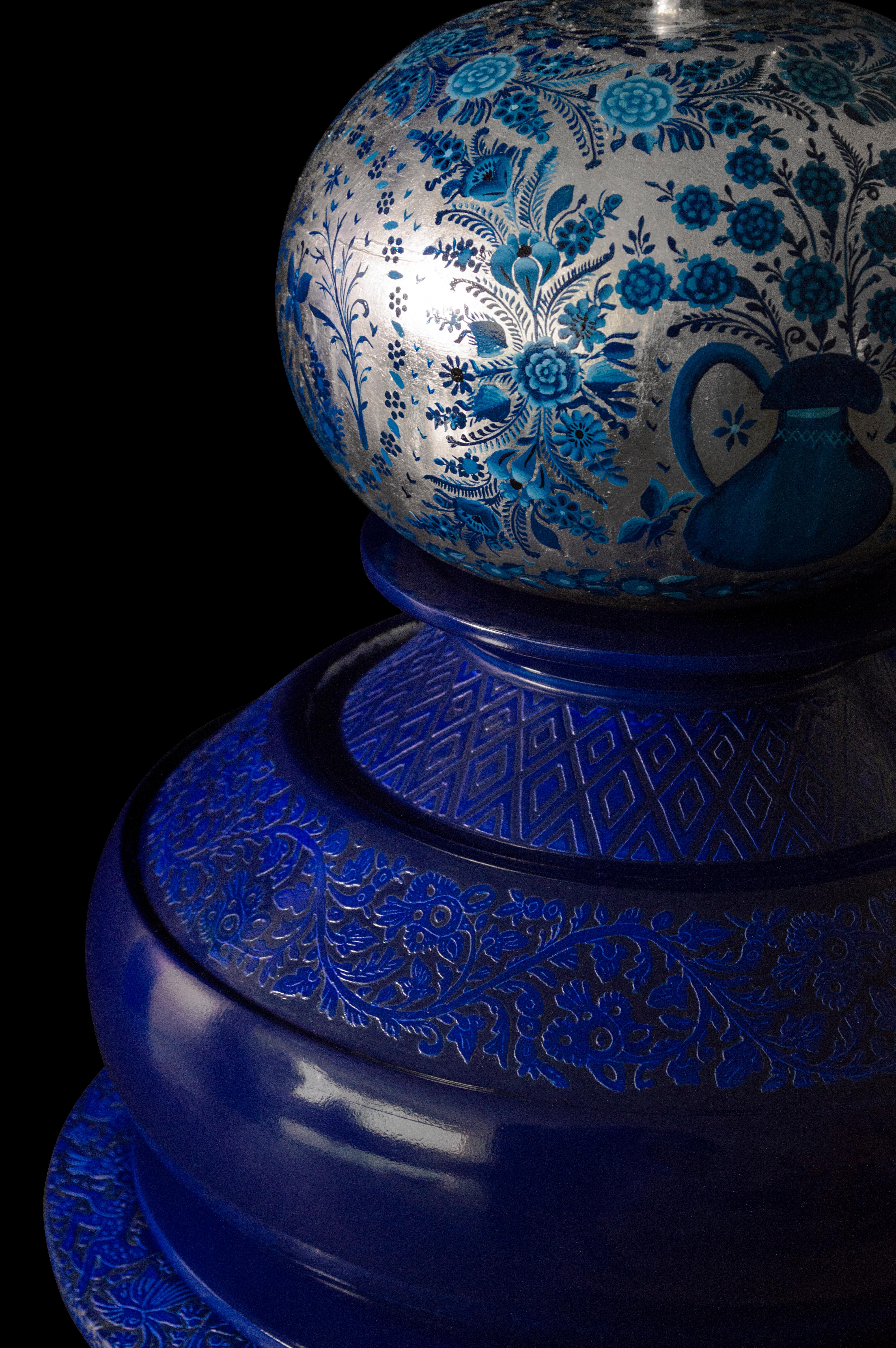 Mexican La Urna Azul Urn by Acoocooro For Sale