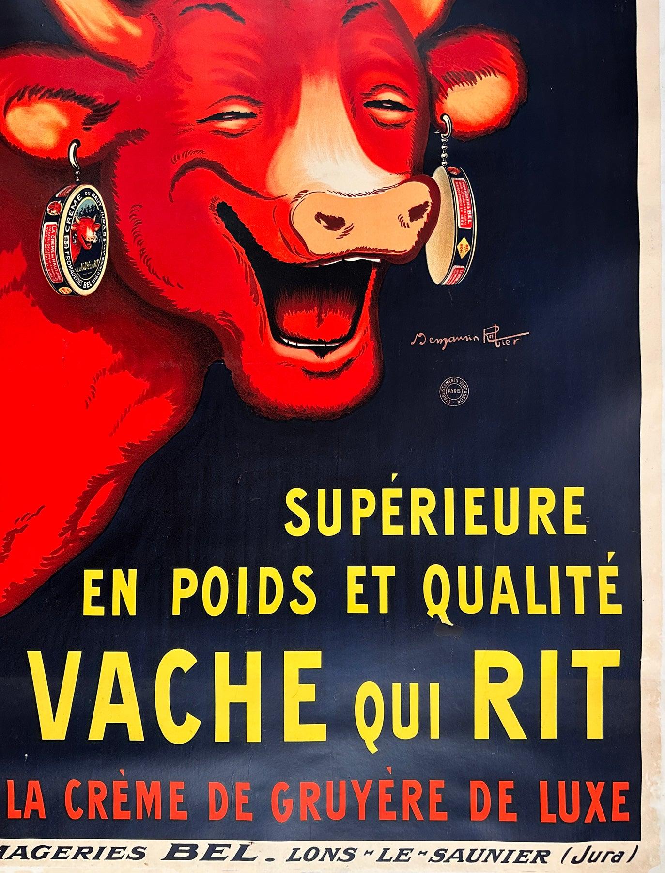 Lin La Vache qui rit / The Laughing Cow 1927 Grande affiche française en vente