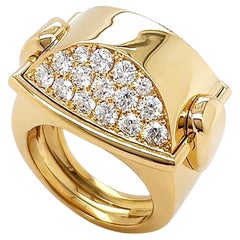 La Vallette 18K Yellow Gold and Diamond Ring