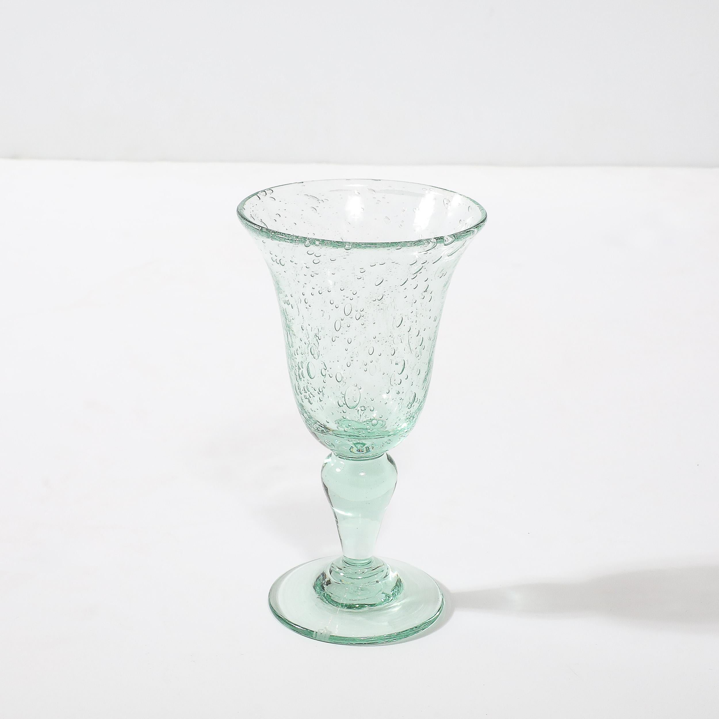 Mid-Century Modern Ensemble de 6 verres à boire soufflés à la bouche La Verrerie de Biot en vente