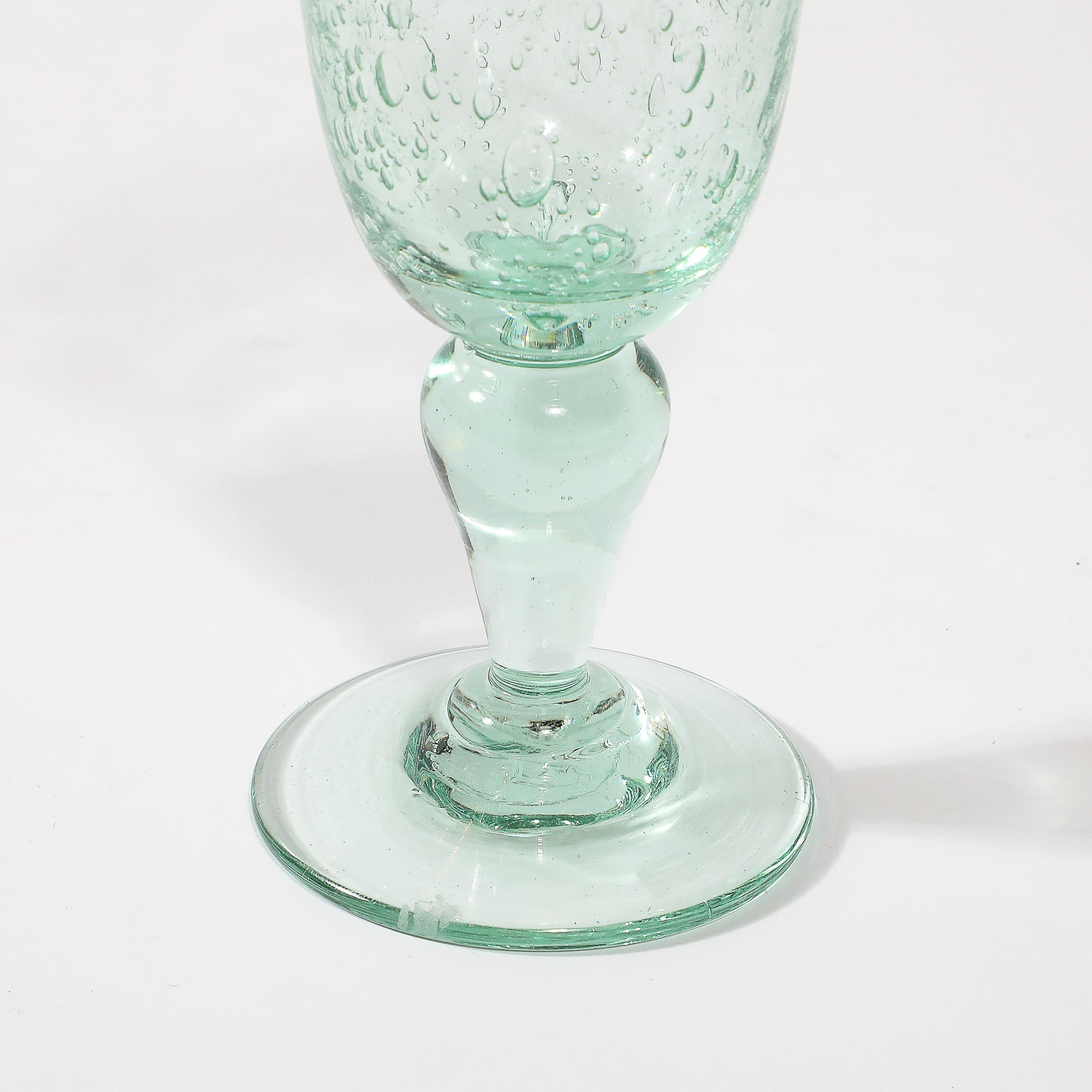 Français Ensemble de 6 verres à boire soufflés à la bouche La Verrerie de Biot en vente