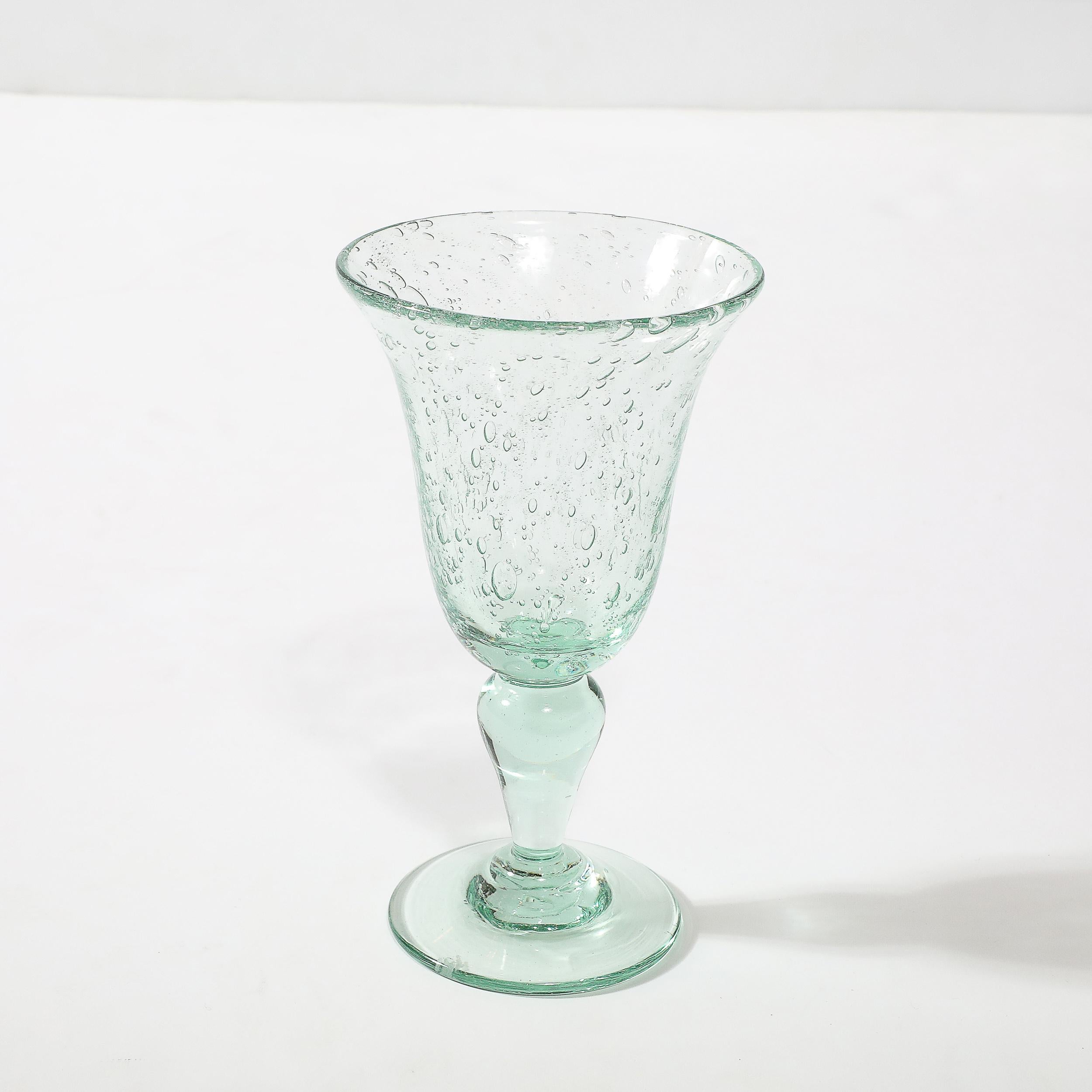 20ième siècle Ensemble de 6 verres à boire soufflés à la bouche La Verrerie de Biot en vente