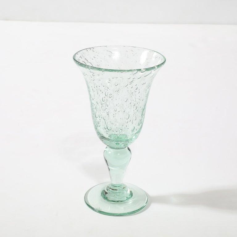 20ième siècle Ensemble de 6 verres à boire soufflés à la bouche La Verrerie de Biot en vente
