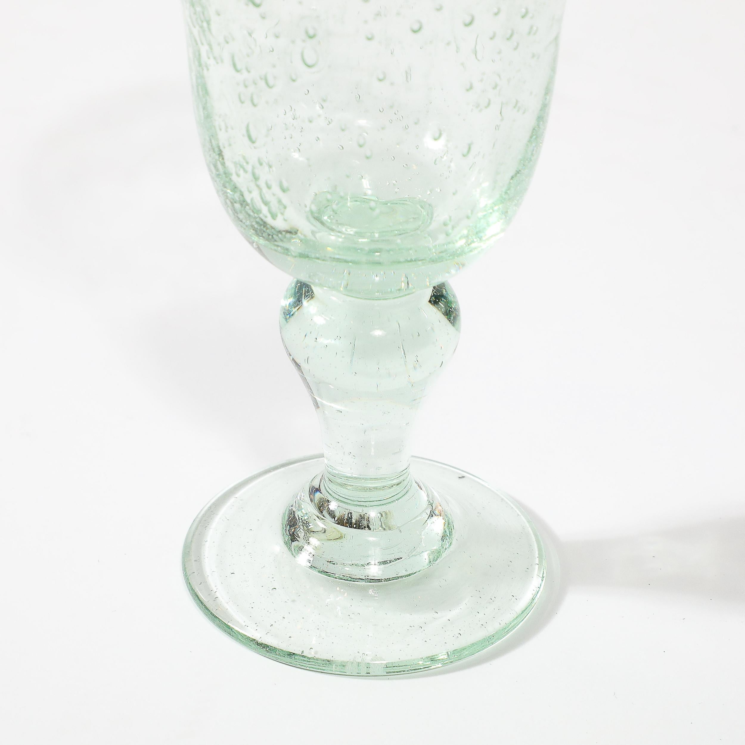 Ensemble de 8 verres à boire soufflés à la bouche La Verrerie de Biot Excellent état - En vente à New York, NY