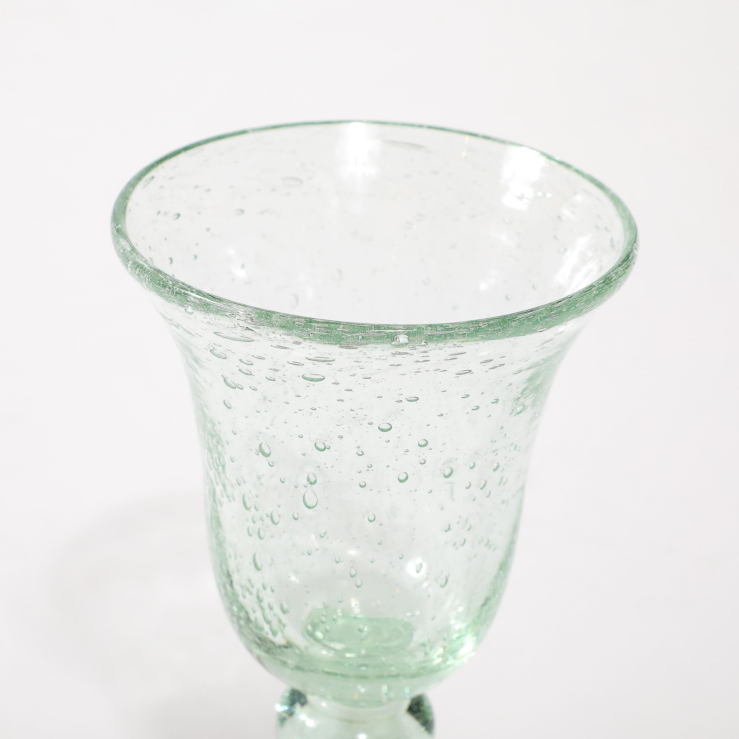 20ième siècle Ensemble de 8 verres à boire soufflés à la bouche La Verrerie de Biot en vente