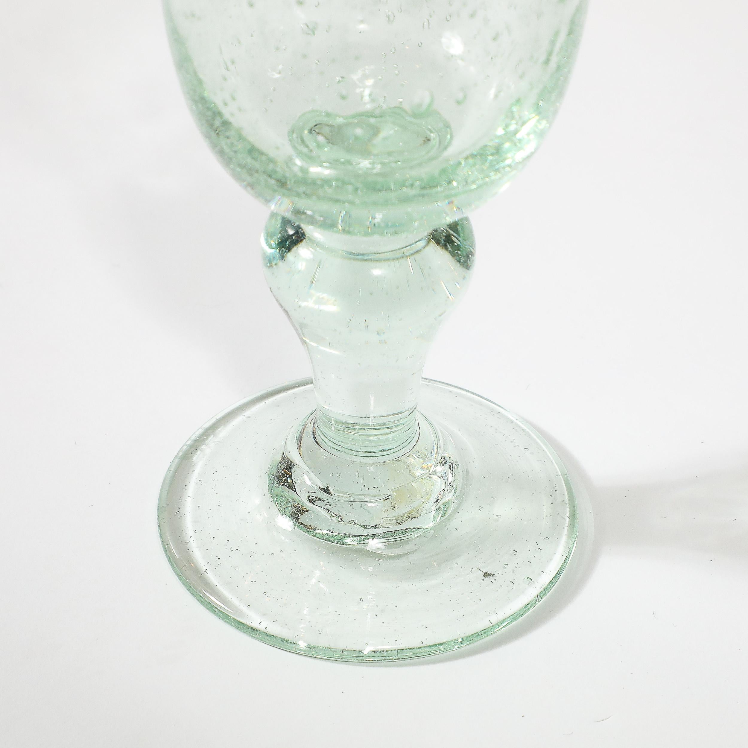 Ensemble de 8 verres à boire soufflés à la bouche La Verrerie de Biot en vente 3