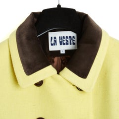 La Veste 2026 Manteau Miranda Jaune FR40 Vanilla Wool Coat UK12 US8