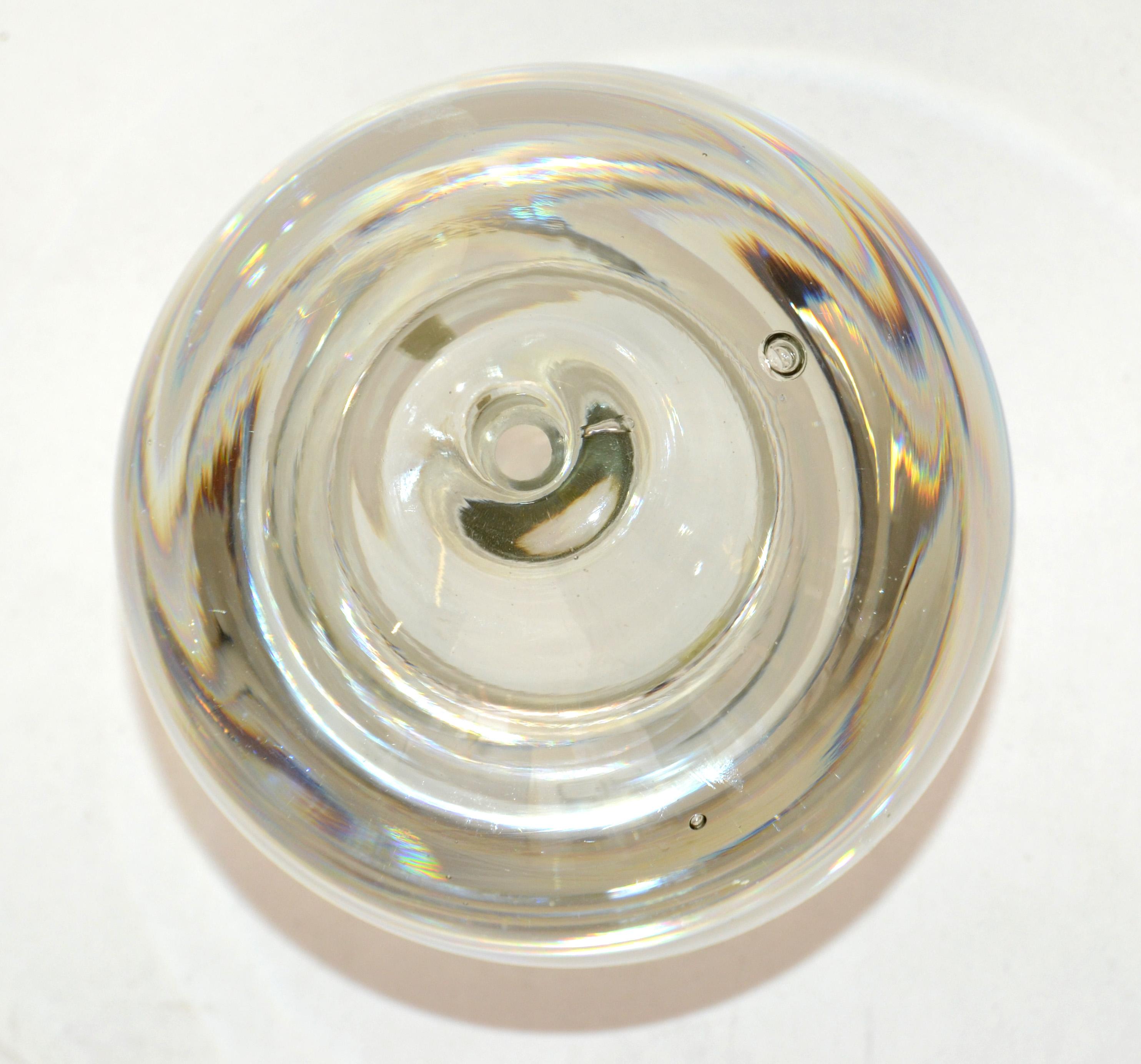 Verre brun Vase en verre d'art soufflé à deux faces La Vida, Pologne, mi-siècle moderne en vente