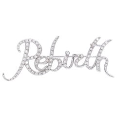 La Vie est Belle, "Rebirth" Brooch in White Gold and Diamonds
