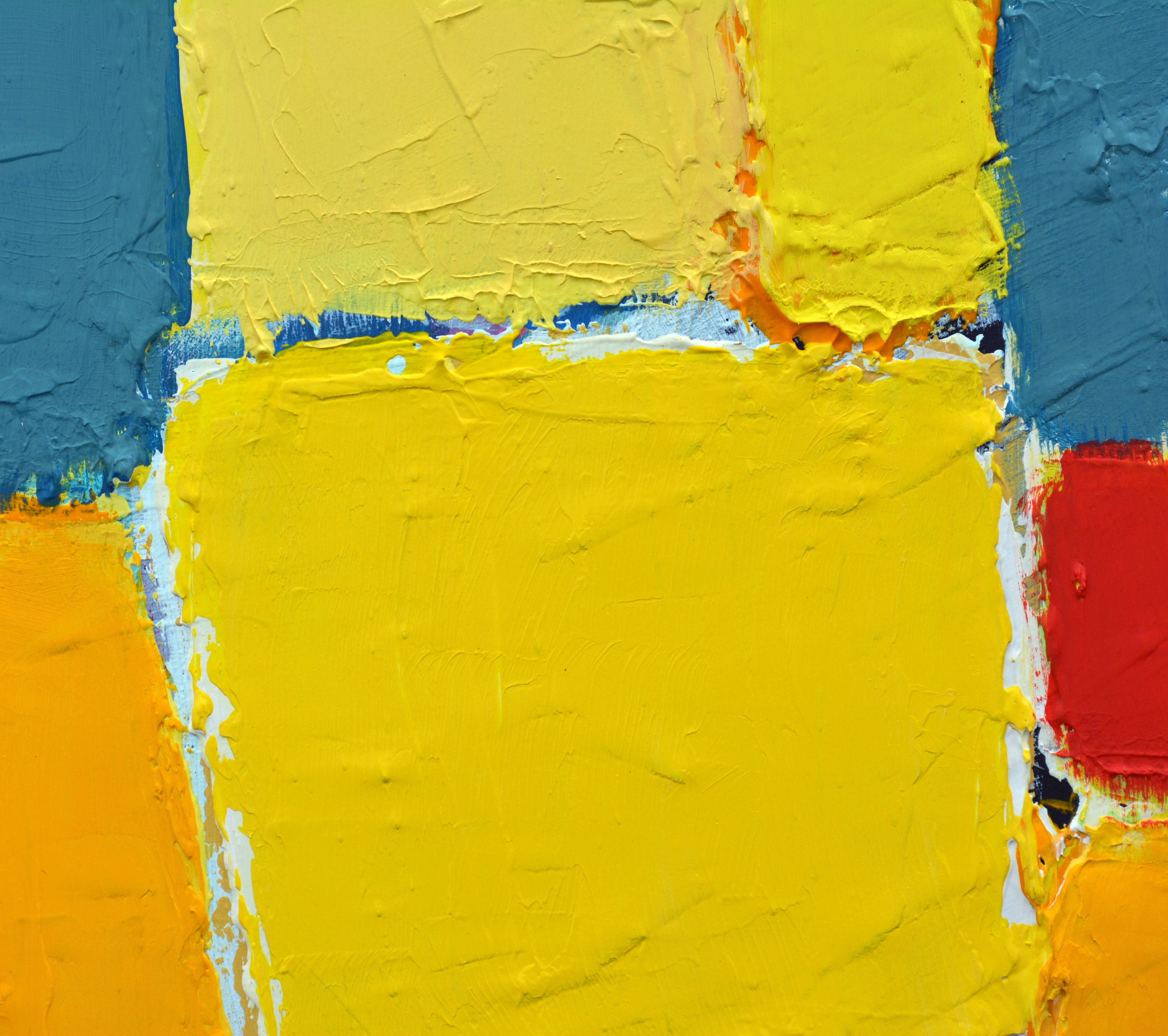 'La Ville Jaune' Original Abstract Painting by Lars Hegelund, 25 x 25 inches. 3