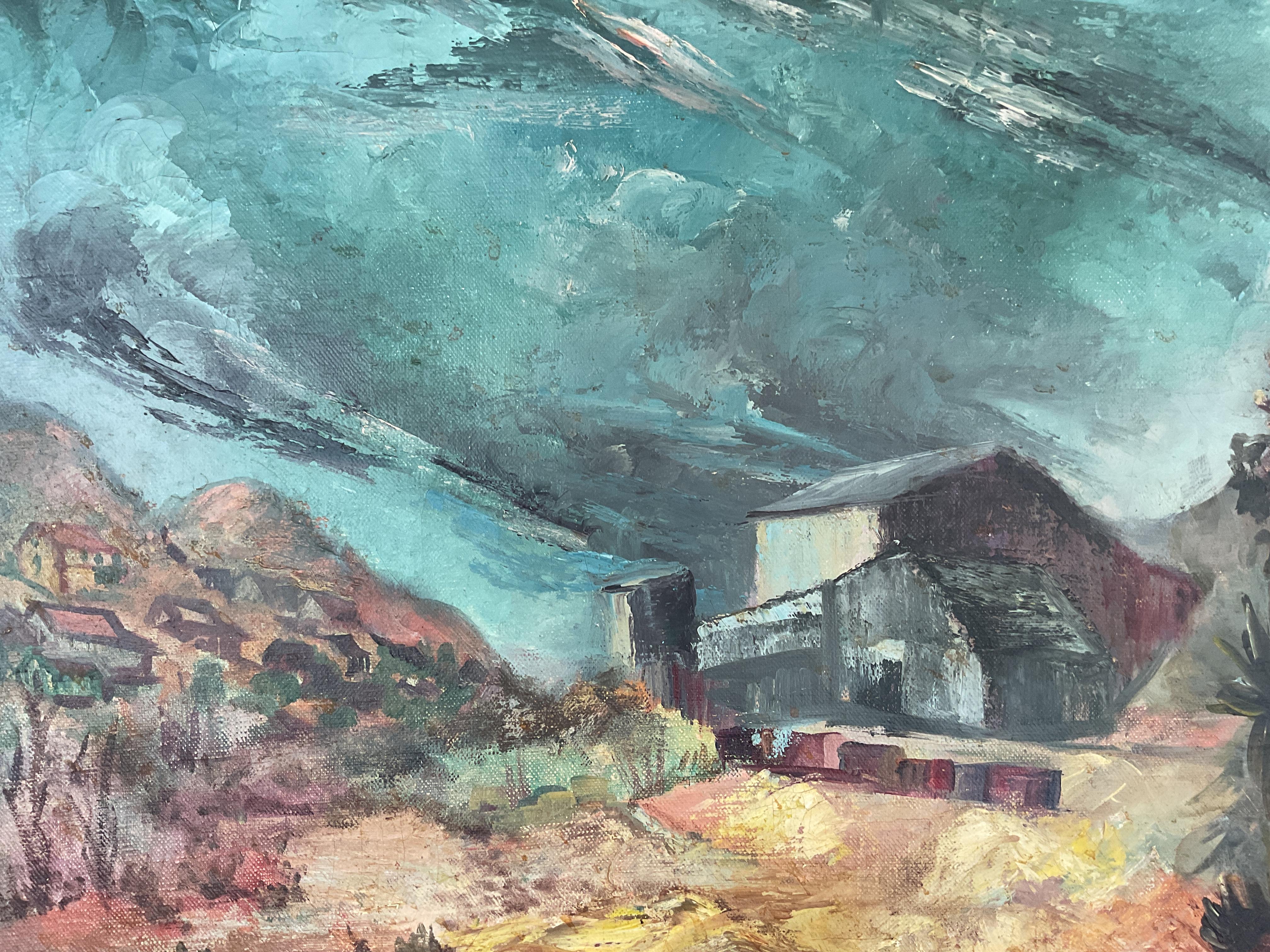 Mid Century Vintage Cloudcroft New Mexico Painting, Exhibited 1953; Texas Artist 1
