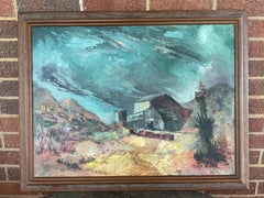 Mid Century Vintage Cloudcroft New Mexico Painting, Exhibited 1953; Texas Artist