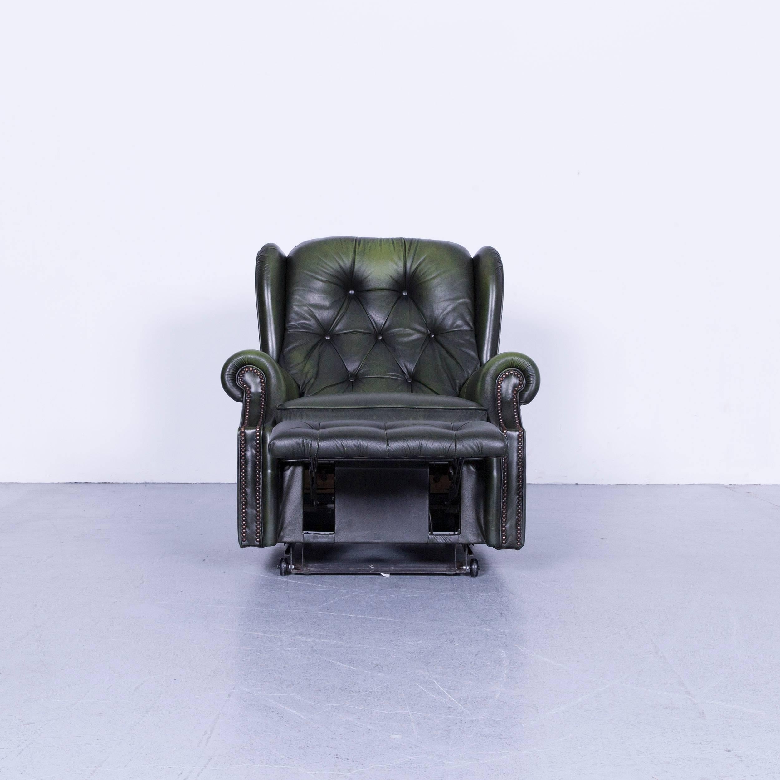 green leather lazy boy recliner