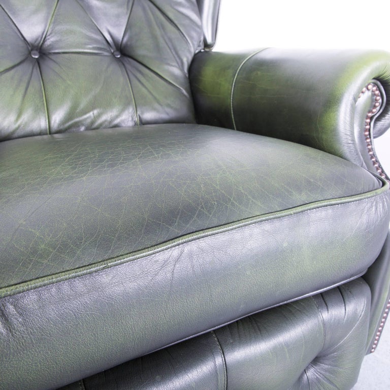 LaZBoy Chesterfield Leather Armchair Recliner Green at 1stDibs lazy